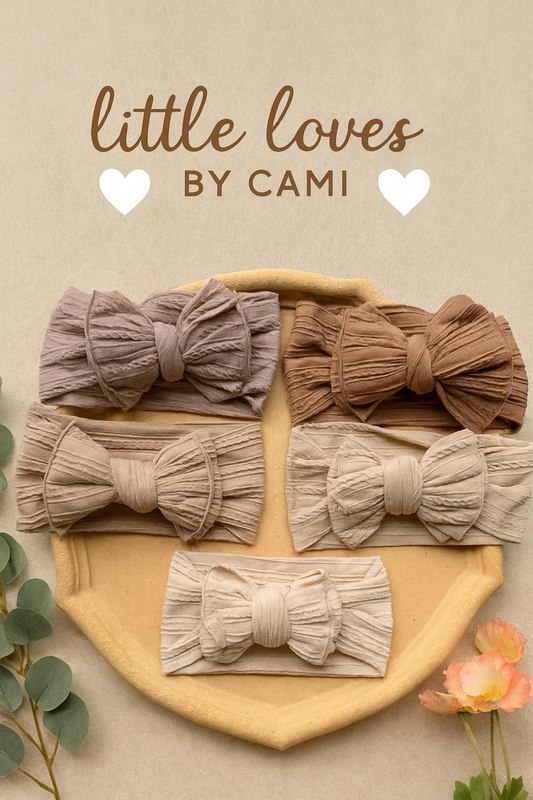 Cozy Neutrals Bow Headband Set