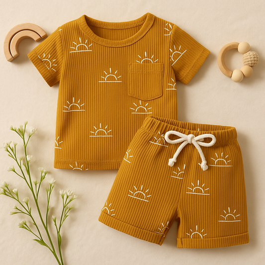 Little Sun Rays Ribbed Set