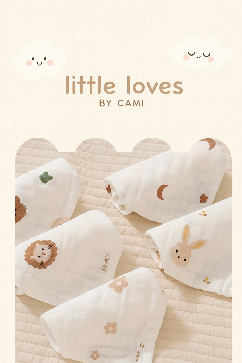 Little Safari Muslin Burp Cloth Set